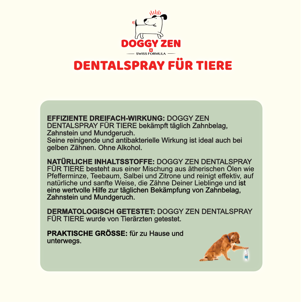 ZAHNSPRAY - DENTALSPRAY FÜR TIERE - 100 ml